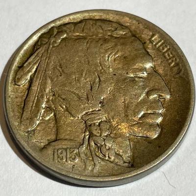 1913-P AU Condition (Type 1) Buffalo Nickel, Nice *Better Grade* Coin as Pictured.