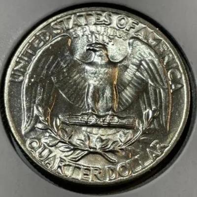 1950-P CHOICE UNCIRCULATED CONDITION WASHINGTON SILVER QUARTER AS PICTURED.