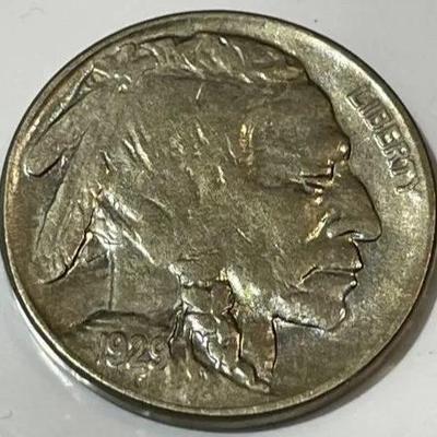 1929-P Choice AU/UNC Condition Buffalo Nickel Coin as Pictured.
