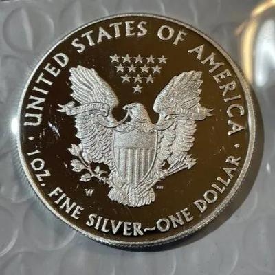 2013-W 1 oz Proof American Silver Eagle from a Coin Album No Capsule as Pic'd. (Proof 64/65 Quality).