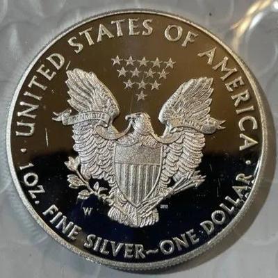 2012-W 1 oz Proof American Silver Eagle from a Coin Album No Capsule as Pic'd. (Proof 64/65 Quality).