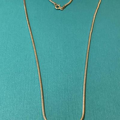 Vintage Lucite Pendant on a Sterling Silver Snake Chain in Very Good Preowned Condition.