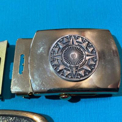 (3) Vintage Men's Belt Buckles in Good Preowned Condition as Pictured.