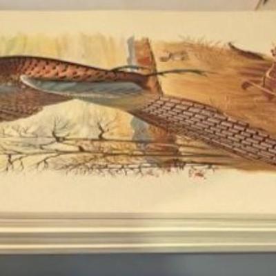 (Lot of 67 Pieces) Ring-Neck Pheasant Pencil Signed by Jules E. SCHEFFER (American, 1924-2006) Glossy Lithograph Prints Editions of 750....