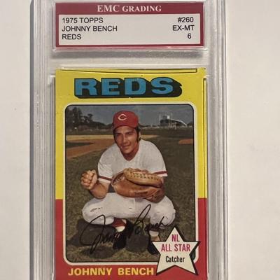 1975 Topps Johnny Bench baseball card