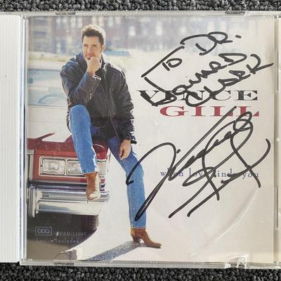 Vince Gill singed CD cover