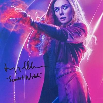 The Avengers Elizabeth Olsen signed movie photo