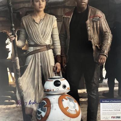 Star Wars Daisy Ridley signed photo. PSA authenticated