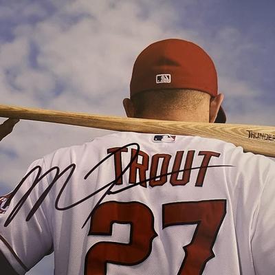 Los Angeles Angels Mike Trout signed photo