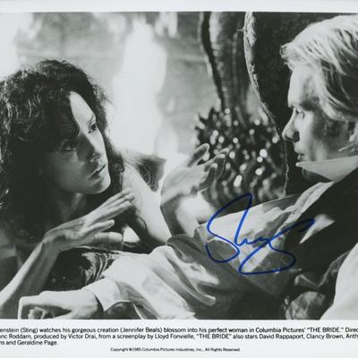 Sting signed Frankenstein movie photo 