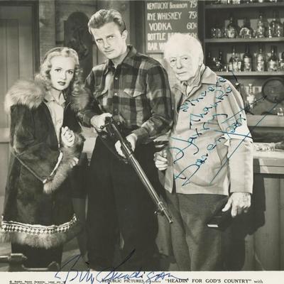 William Lundigan and Harry Davenport signed movie photo