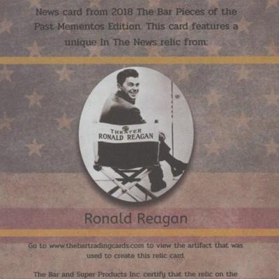 Ronald Reagan newspaper relic