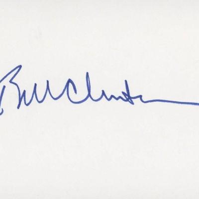 Bill Clinton signature cut