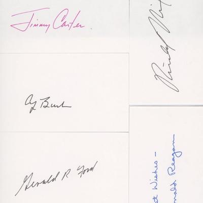 5 Presidents signature cut. GFA Authenticated