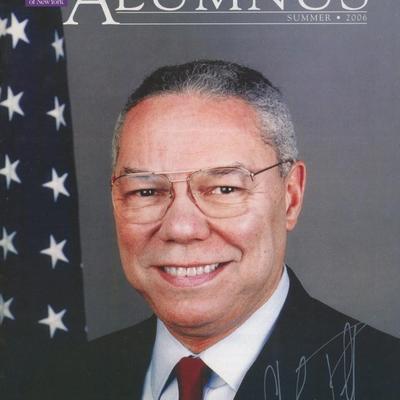 Colin Powell signed magazine
