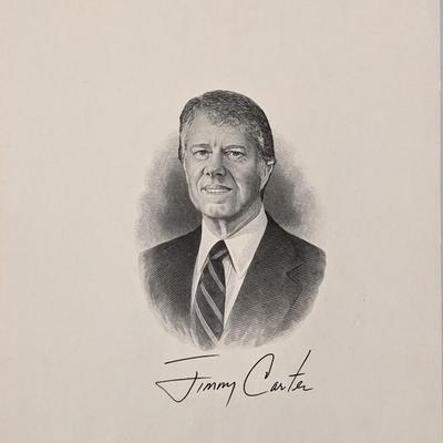 Jimmy Carter Signed Engraving