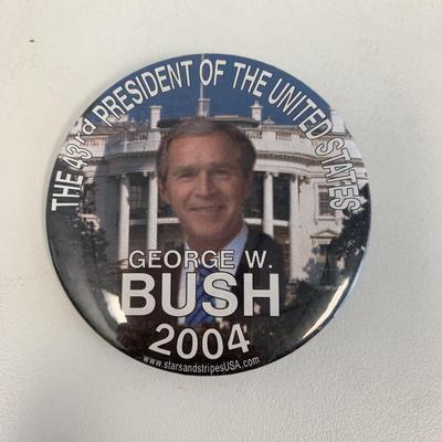 43rd President of the United States George W Bush 2004 pin