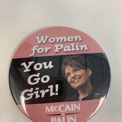 Women for Palin You Go Girl McCain Palin pin