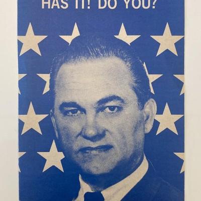 Governor of Alabama George Wallace pamphlet