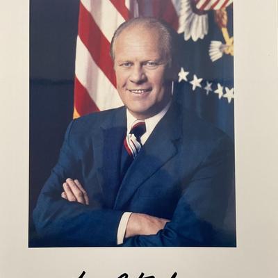 38th US President Gerald Ford signed photo