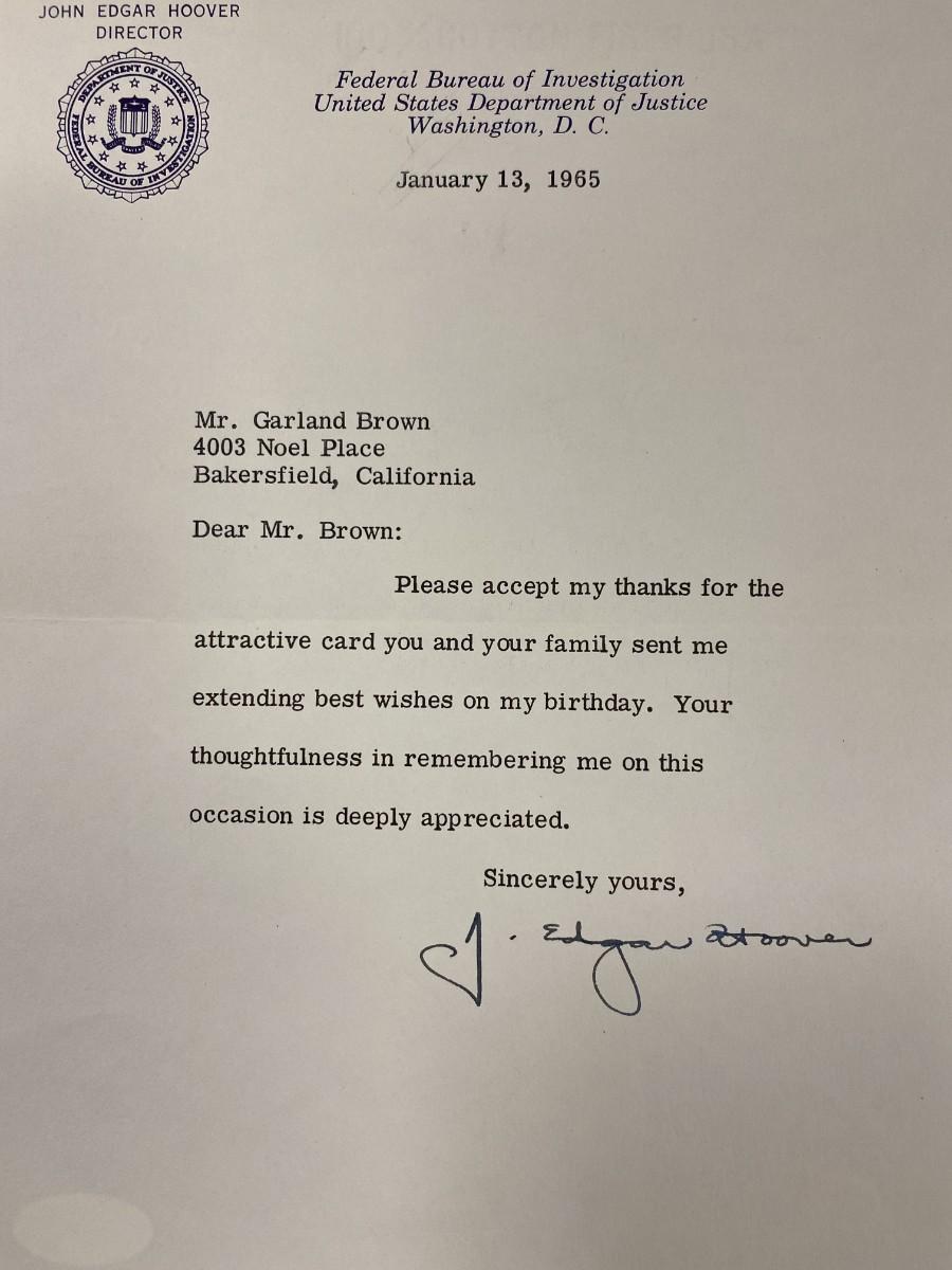 Fack Fbi Notes FBI J. Edgar Hoover signed personal note (JSA) | EstateSales.org