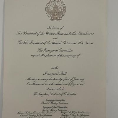 1957 Dwight D. Eisenhower inaugural ball invitation