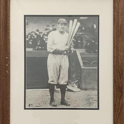 Babe Ruth matted photo