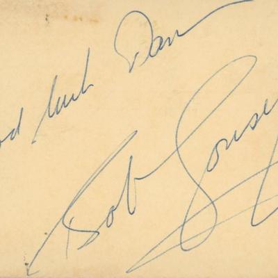 Bob Cousy original signature