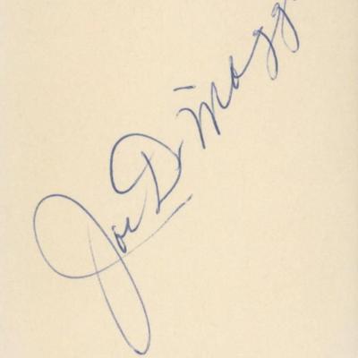 Joe DiMaggio original signature