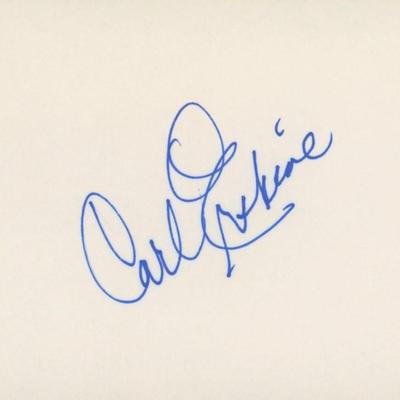 Carl Erskine original signature
