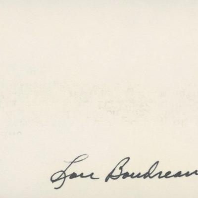 Lou Boudreau original signature