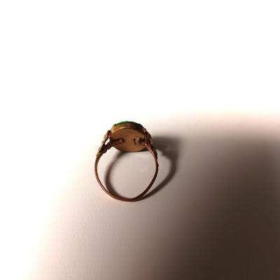 10K GOLD ANTIQUE CAMEO RING