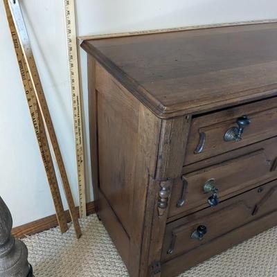 Antique Oak Dresser, Original Knobs