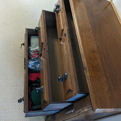 Antique Oak Dresser, Original Knobs