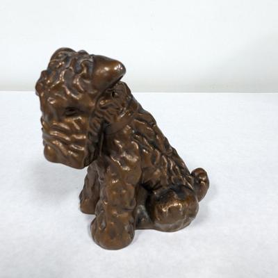 Vintage Terrier Figurine Cast Aluminum