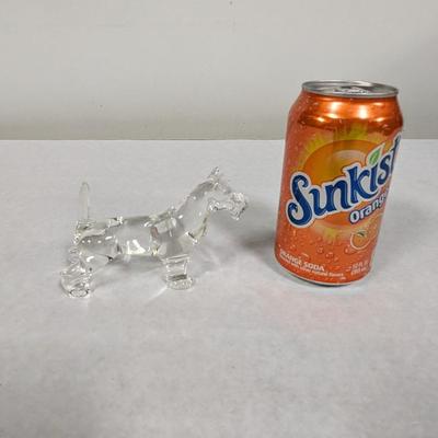 Signed Glass Terrier Figurine