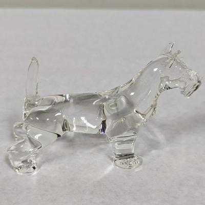 Signed Glass Terrier Figurine