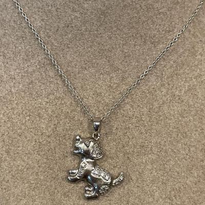 Sterling puppy pendant and chain