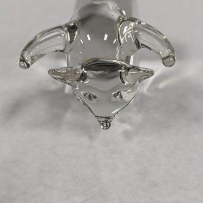 Glass Bull Figurine Paperweight