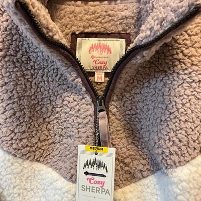 NEW Sherpa cozy jacket soft mauve Medium