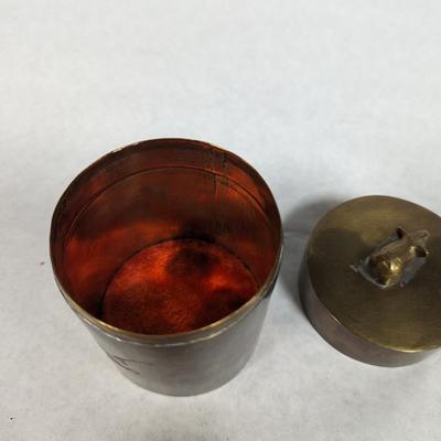 Metal Canister with Mouse Finial