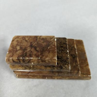 Serene Alabaster & Wooden Bookends