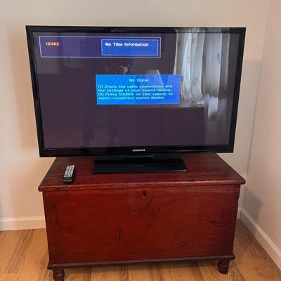 43â€ Samsung Plasma TV & Magnavox Blu-Ray Player (UB-DZ)