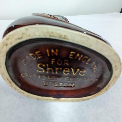 Vintage Shreve Crump & Low Boston Brown Gurgling Cod Fish Pitcher Vase