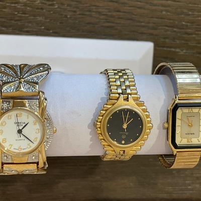 Fancy gold tone ladies watches