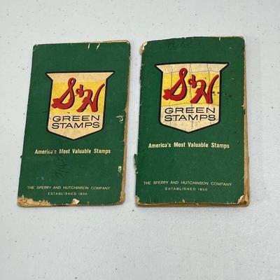S & W ~ Pair (2) Green Stamp Books