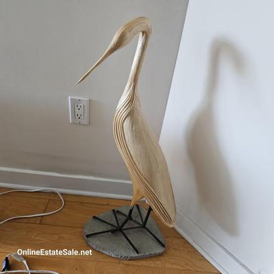 LARGE CRANE STATUE