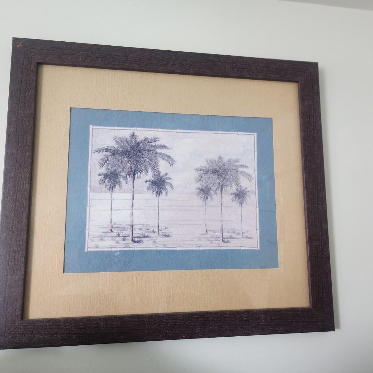 Palm Tree Print Slouchy Two-Piece Set