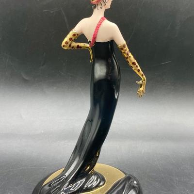 Franklin Mint House of Erte Porcelain Art Deco Woman Collectible Figurine Untamed Beauty