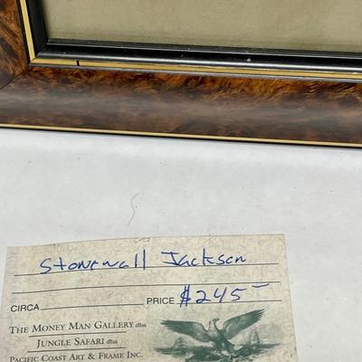 Vintage Framed General Stonewall Jackson Print Portrait by John A Elder 18